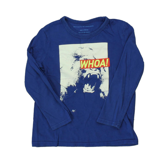 Rockets Of Awesome Boys Blue | Whoa Long Sleeve T-Shirt Size: 6 Years