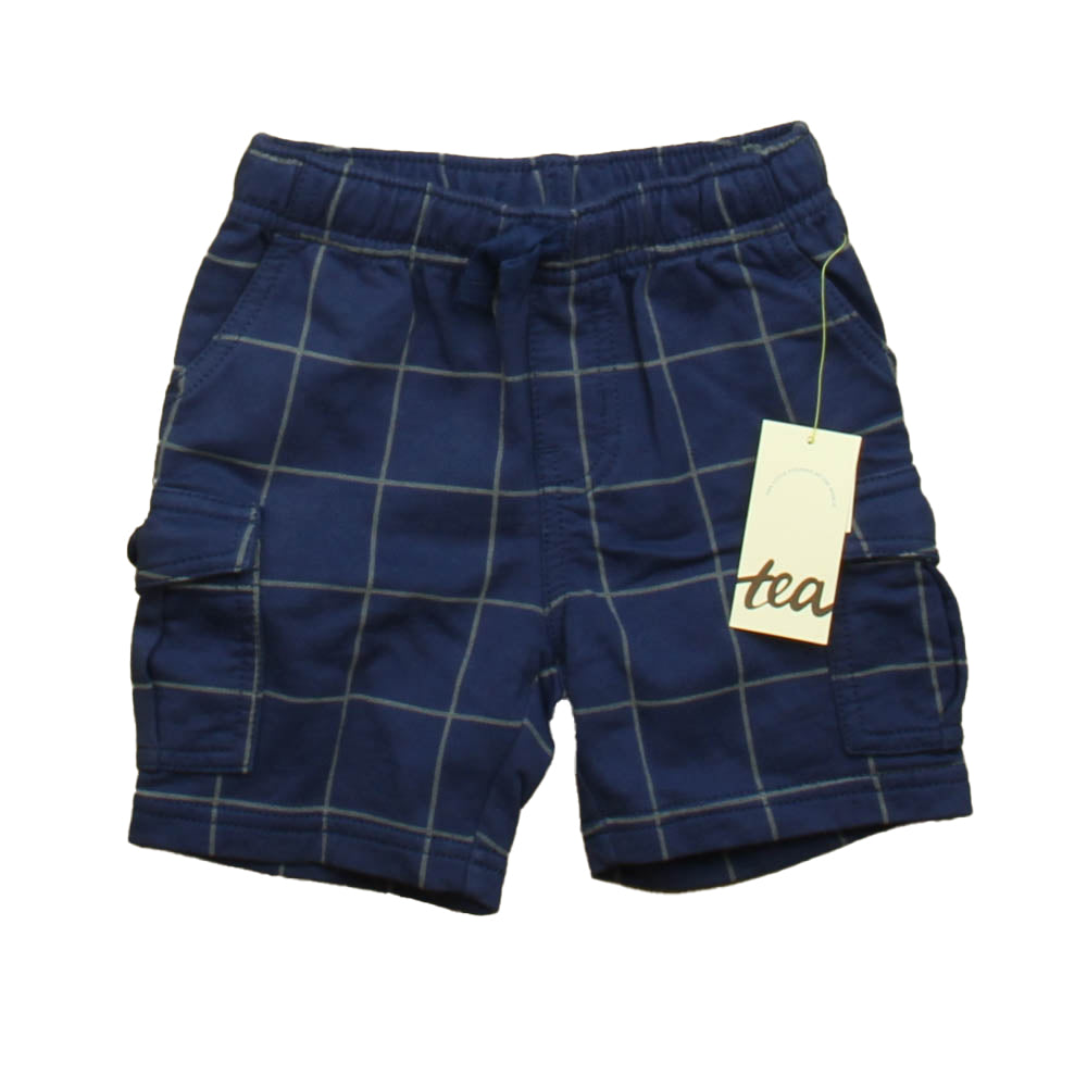 Tea Boys Blue Windowpane Shorts Size: 9-12 Months