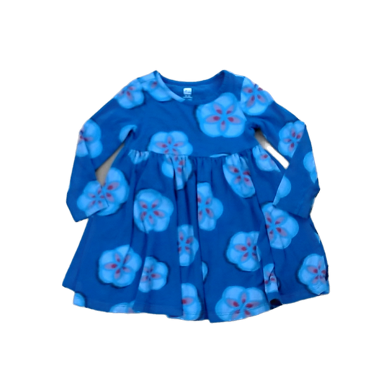 Tea Collection Girls Blue with Flowers Dress Size: 12-18mo Blue with Flowers