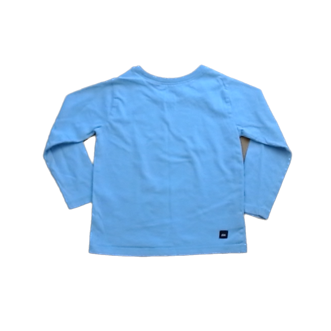 Tea Collection Girls Blue with LadyBug Long Sleeve Tops Size: 6T Blue with LadyBug