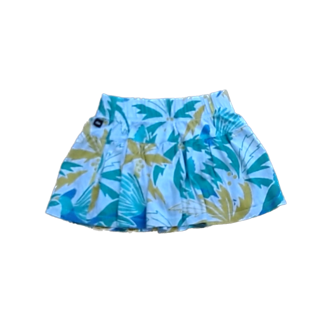 Tea Collection Girls Blue with Palm Trees Skirt Size: 3T Blue with Palm Trees