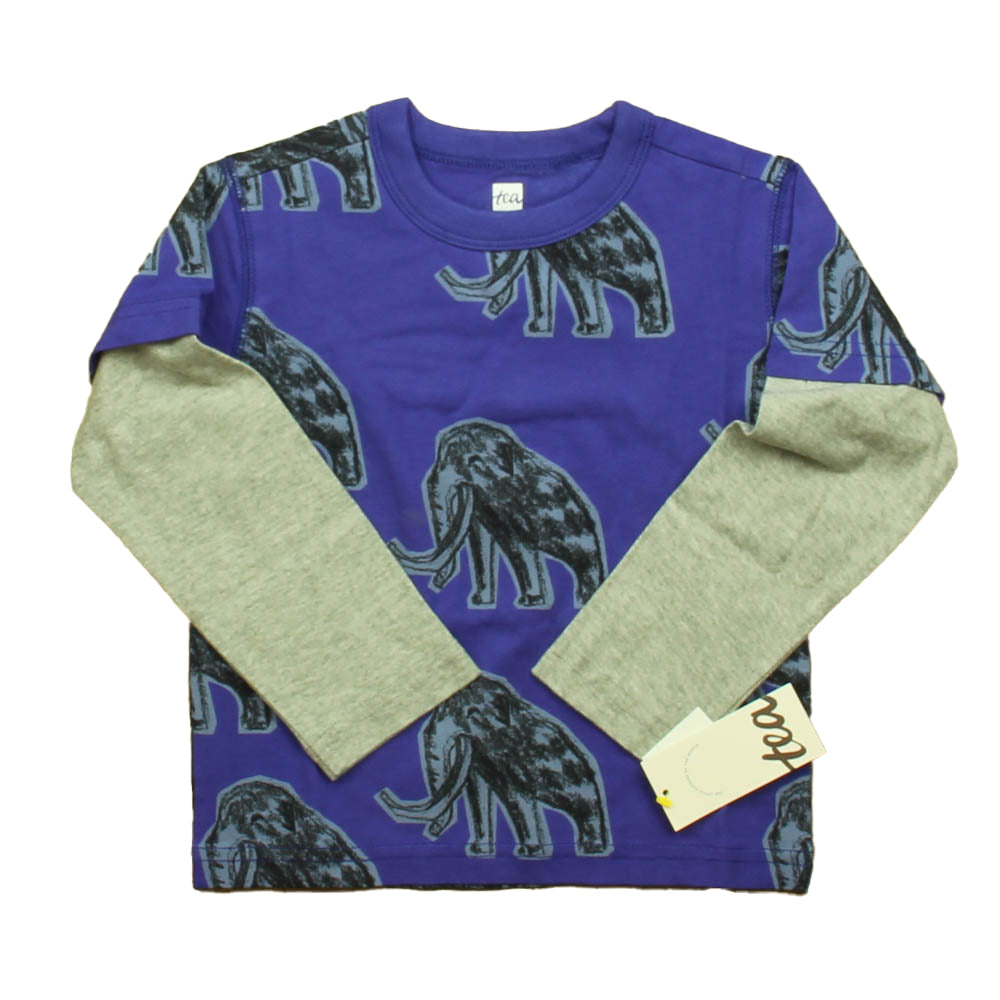 Tea Boys Blue Wooly Mammoth Long Sleeve T-Shirt Size: 2T Blue Wooly Mammoth