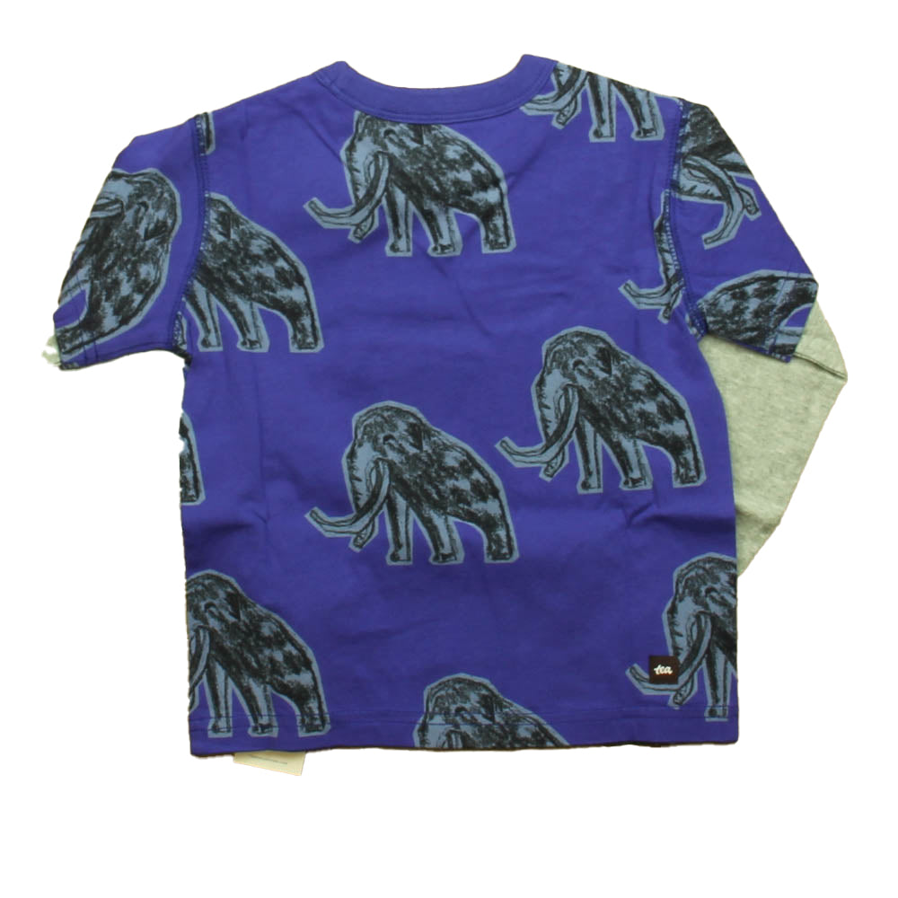 Tea Boys Blue Wooly Mammoth Long Sleeve T-Shirt Size: 2T Blue Wooly Mammoth