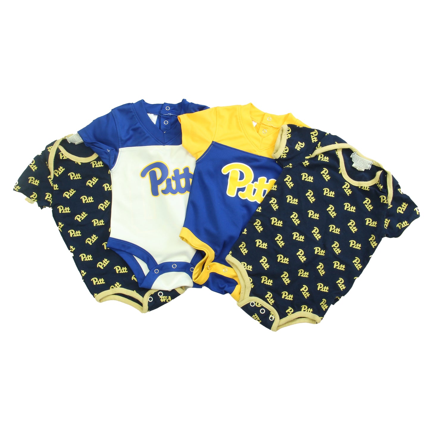 Third Street | Rivalry Threads Boys Blue | Yellow "Pittsburg" Onesie Size: 3-6 Months Blue | Yellow "Pittsburg"