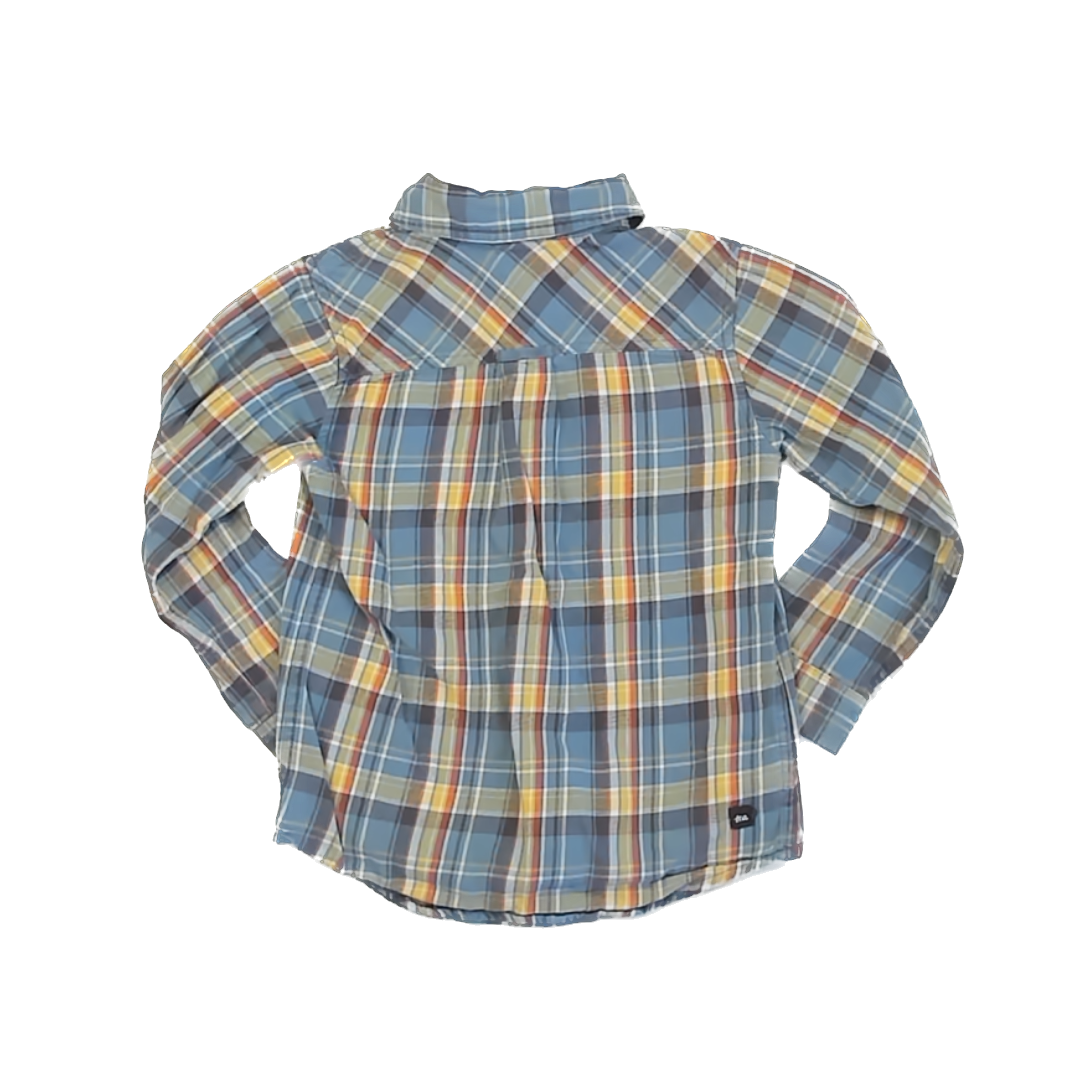 Tea Collection Boys Blue | Yellow Plaid Button Down Long Sleeve Size: 6 Years Blue | Yellow Plaid