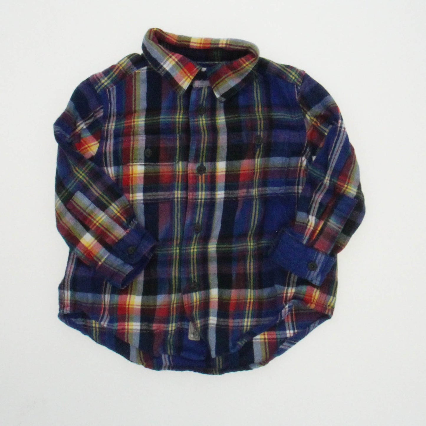 Ralph Lauren Boys Blue | Yellow | Red Button Down Long Sleeve Size: 12 Months Blue | Yellow | Red