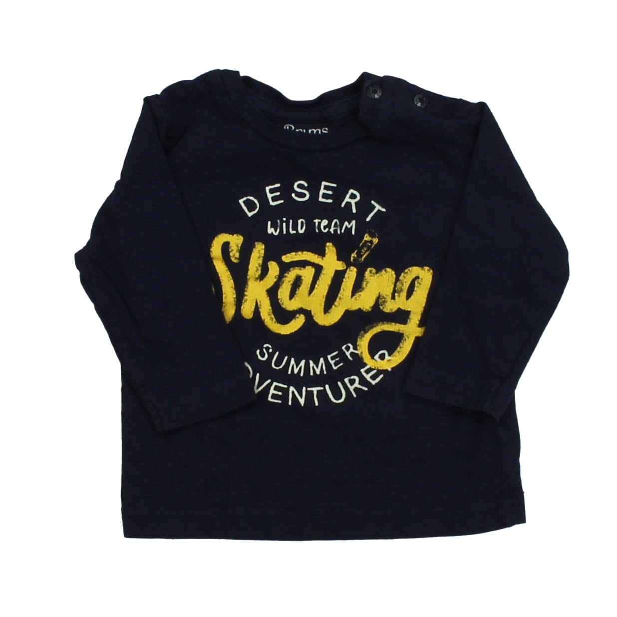 Brums Boys Blue | Yellow | White Long Sleeve T-Shirt Size: 6-12 Months Blue | Yellow | White