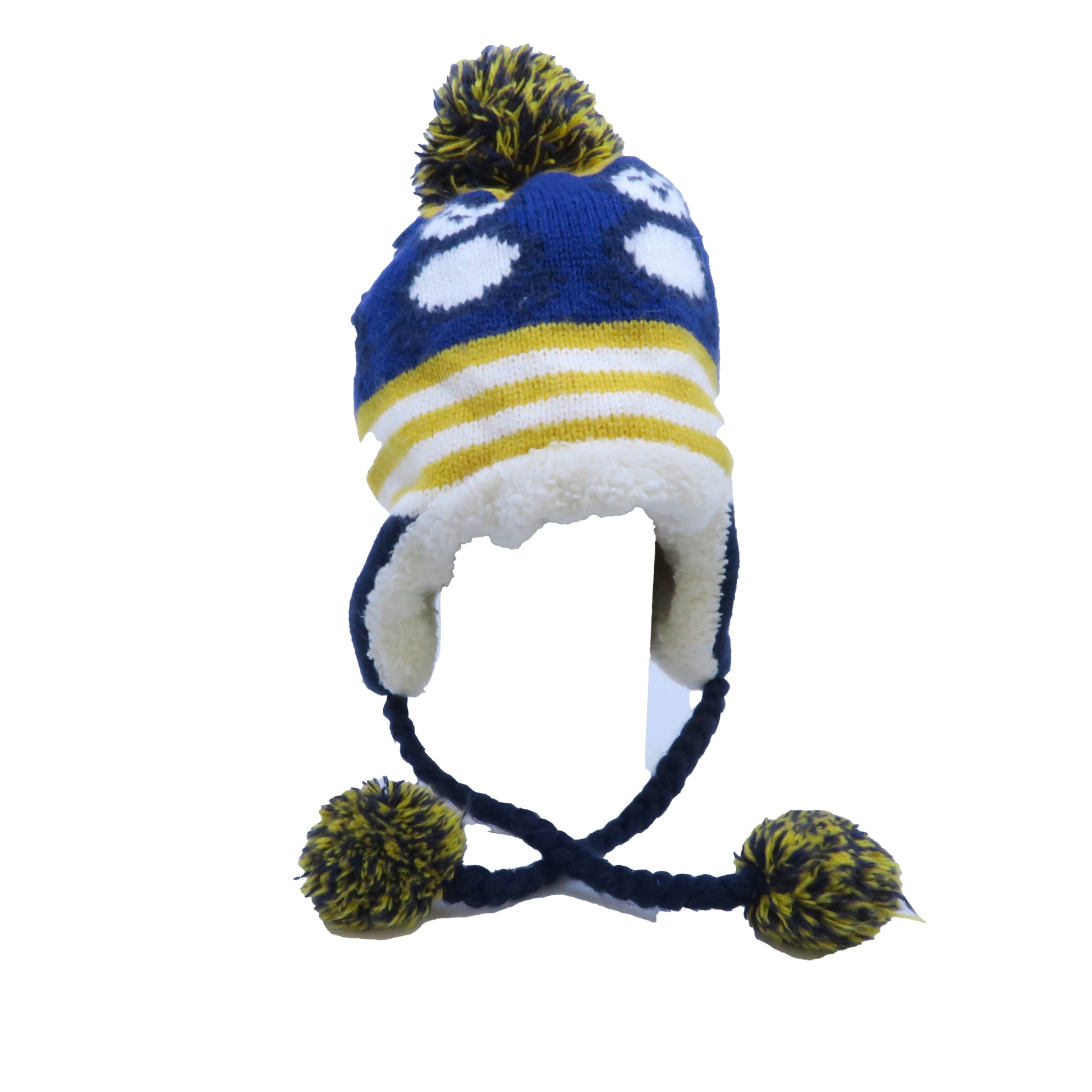 Unkown Boys Blue | Yellow | White Winter Hat Size: 0-6 Months Blue | Yellow | White