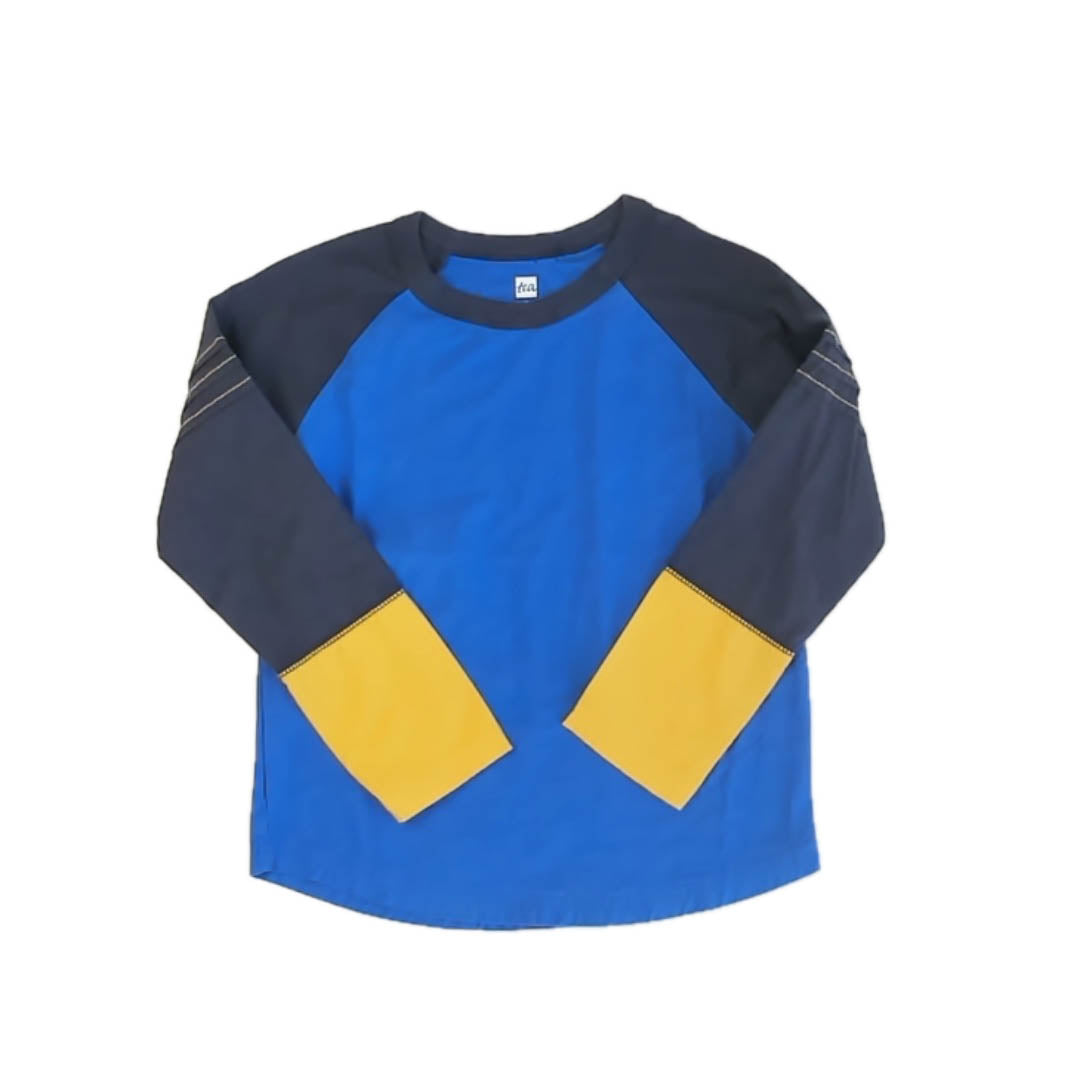 Tea Collection Boys Blue | Yellow Long Sleeve T-Shirt Size: 7 Years Blue | Yellow