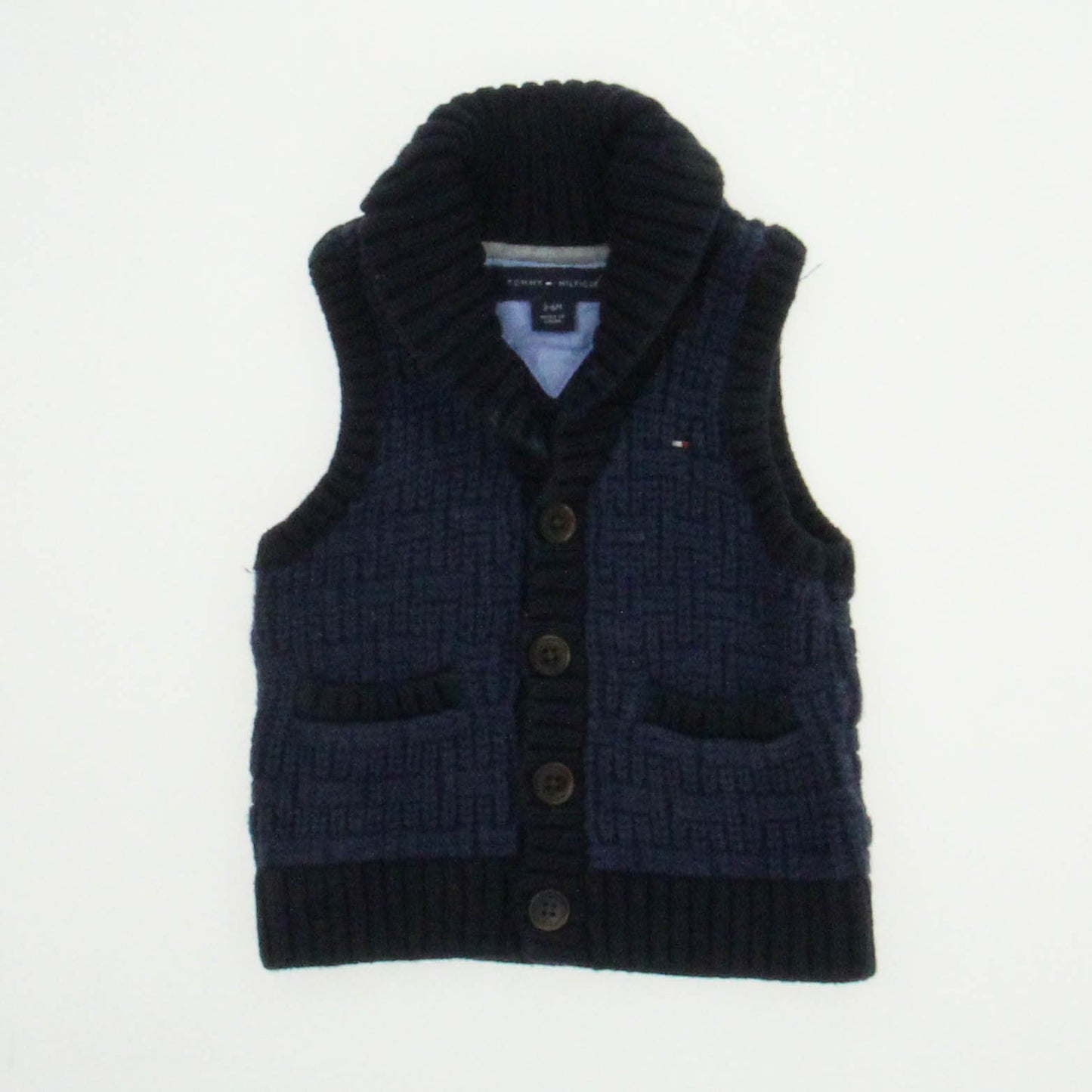 Tommy Hilfiger Boys Blue Sweater Vest Size: 3 Months Blue