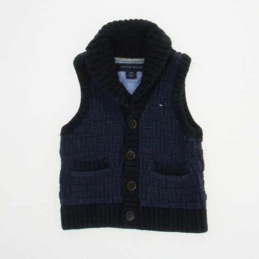 Tommy Hilfiger Boys Blue Sweater Vest Size: 3 Months Blue