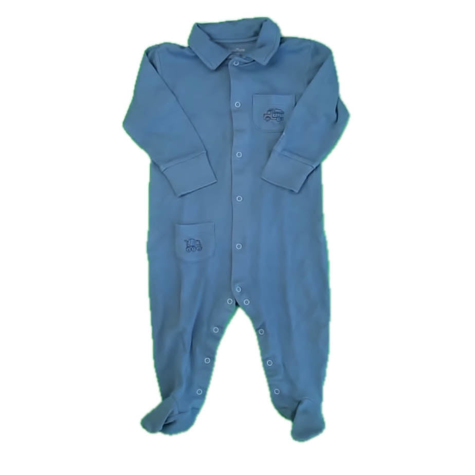 Baby Cottons Boys Blue Long Sleeve Outfit Size: 9 Months Blue
