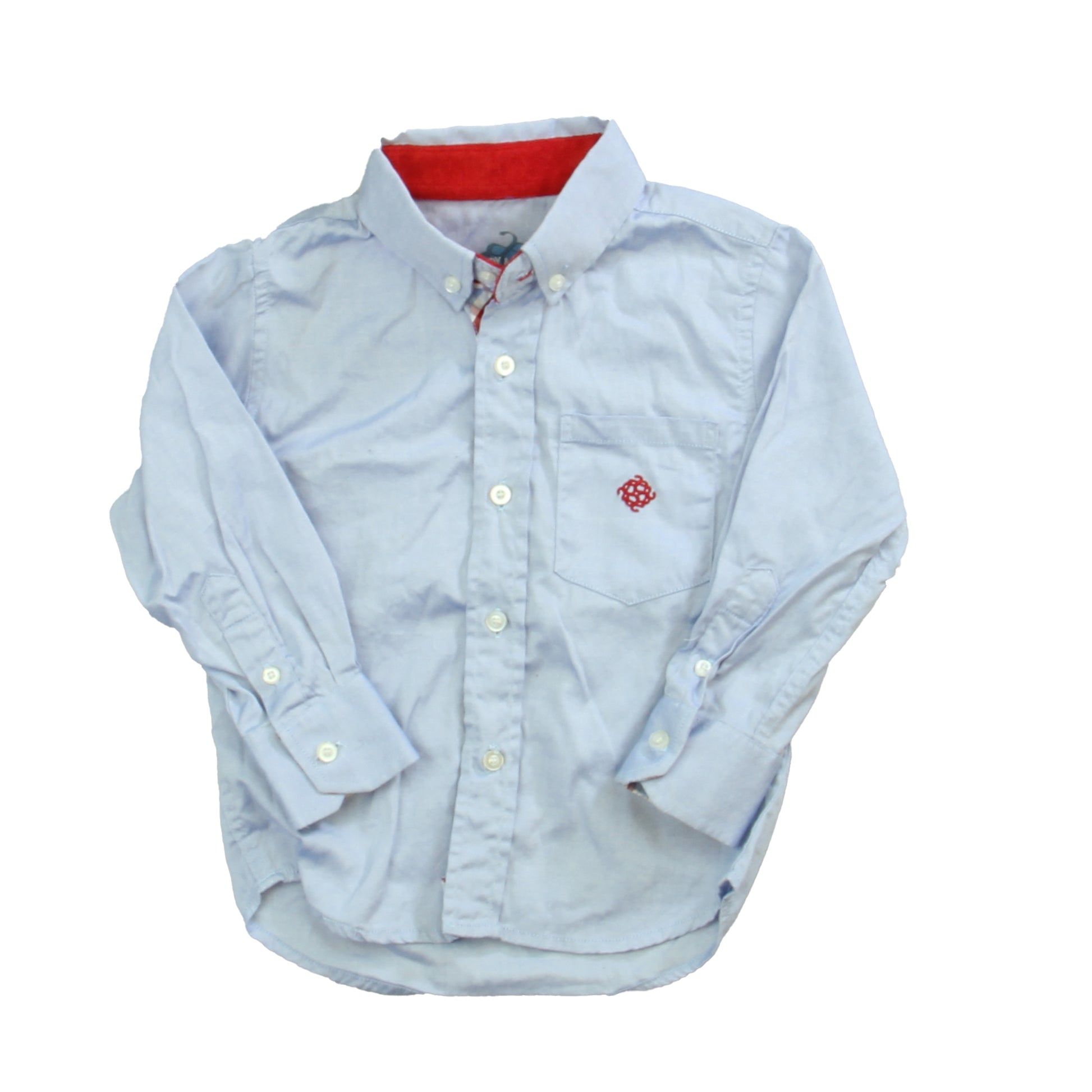 Andy & Evan Boys Blue Button Down Long Sleeve Size: 2T Blue