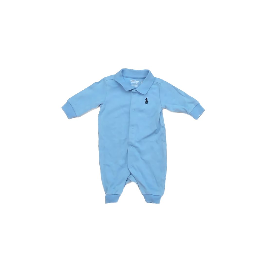 Ralph Lauren Boys Blue Long Sleeve Outfit Size: Newborn Blue