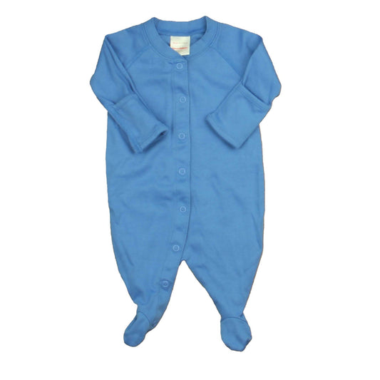 Hanna Andersson Boys Blue 1-piece footed Pajamas Size: 0-3 Months Blue
