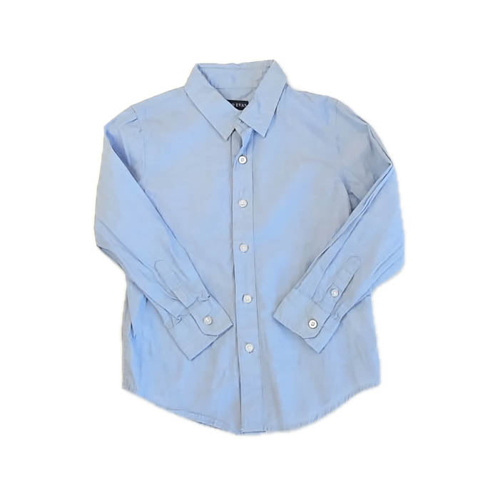 Andy & Evan Boys Blue Button Down Long Sleeve Size: 6 Years Blue