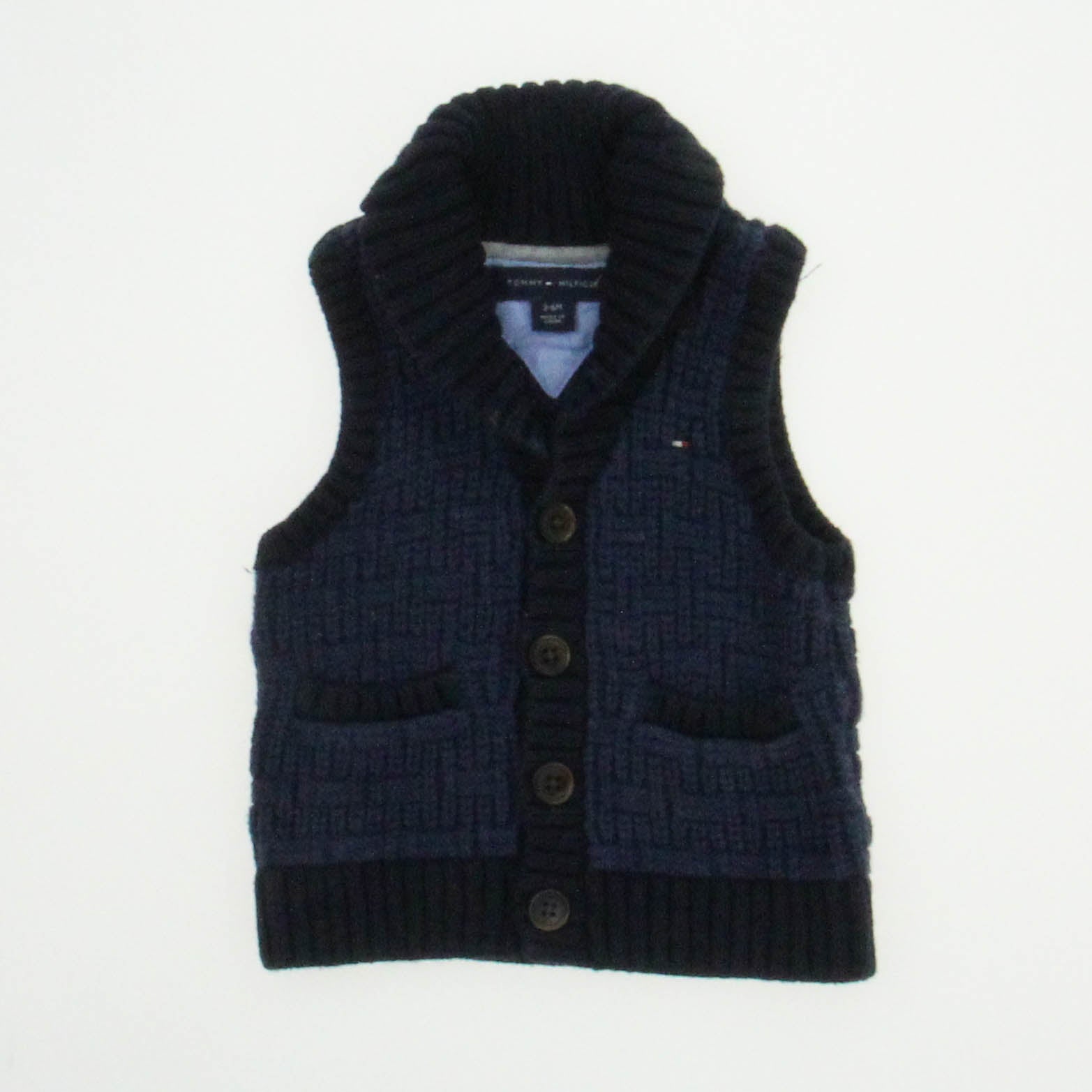 Tommy Hilfiger Boys Blue Sweater Vest Size: 3 Months Blue