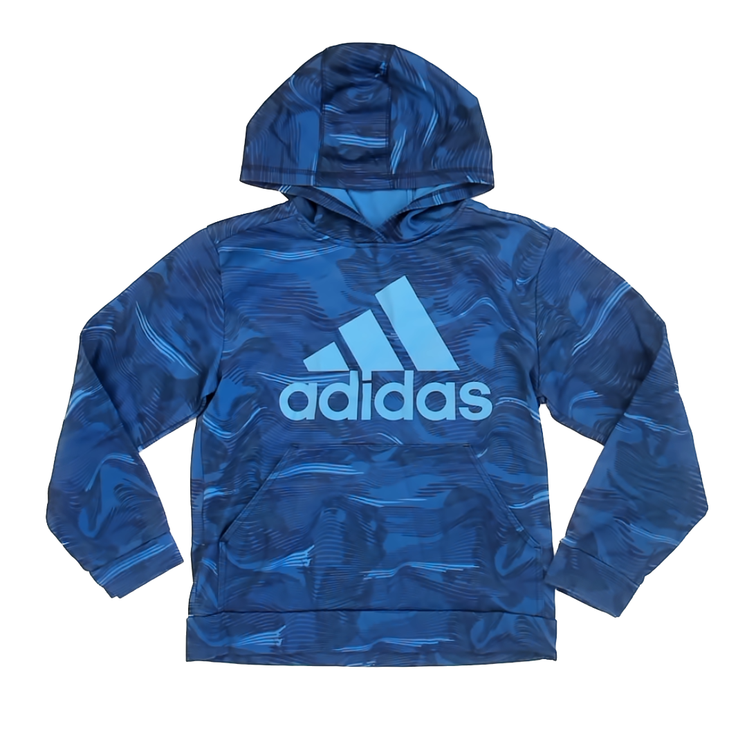 Adidas Boys Blue Hoodie Size: YLG (14-16 Years) Blue