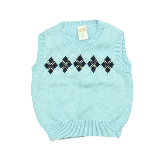 Gymboree Boys Blue Sweater Vest Size: 12-18 Months Blue