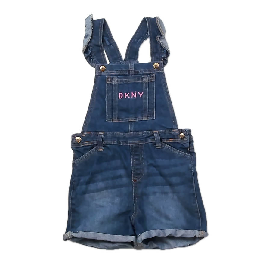 DKNY Girls Blue Overall Shorts Size: 4T Blue