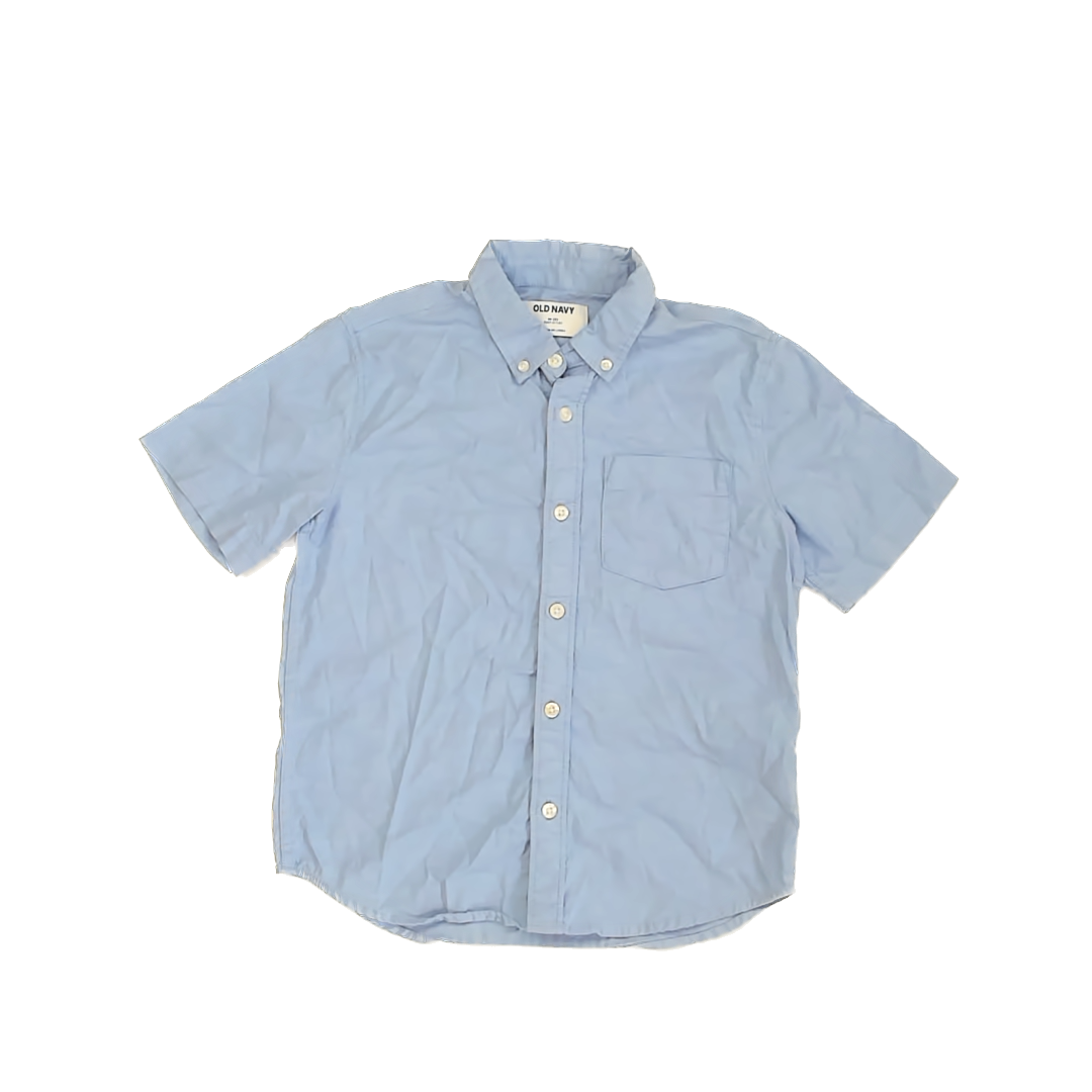 Old Navy Girls Blue Button Down Short Sleeve Size: M (8) Blue