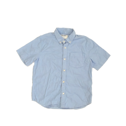 Old Navy Girls Blue Button Down Short Sleeve Size: M (8) Blue