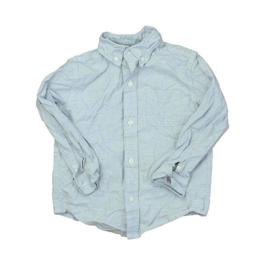 Janie and Jack Boys Blue Button Down Long Sleeve Size: 3T Blue