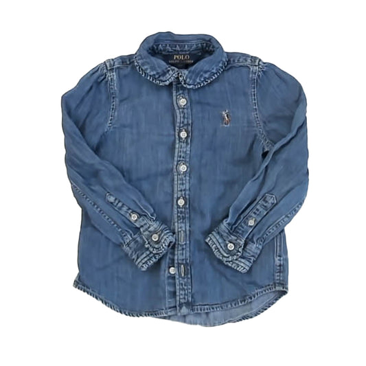 Ralph Lauren Girls Blue Blouse Size: 4T Blue