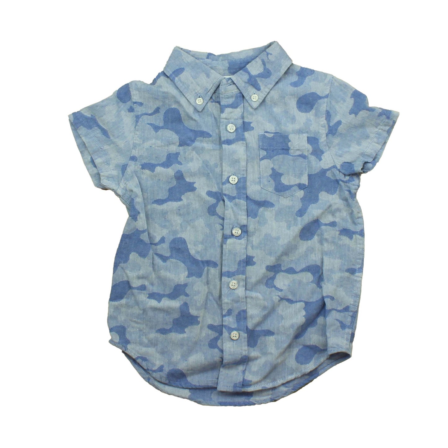 Rockets Of Awesome Boys Blue Button Down Short Sleeve Size: 3T