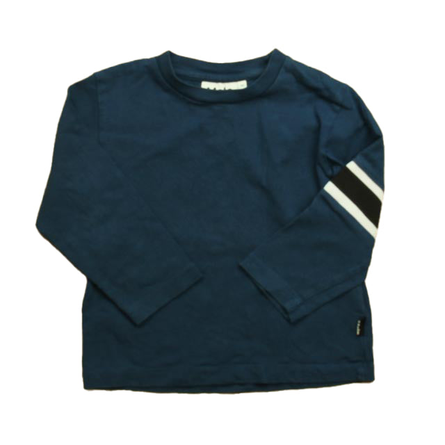 Molo Boys Blue Long Sleeve T-Shirt Size: 3-4T