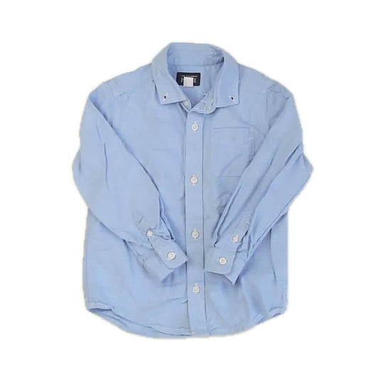 The Children's Place Boys Blue Button Down Long Sleeve Size: 5T Blue