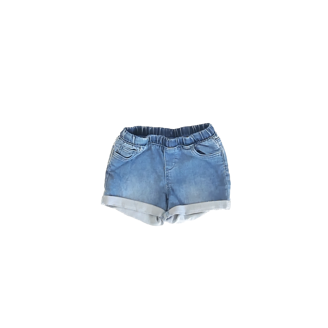 Cat & Jack Girls Blue Jean Shorts Size: 5T Blue