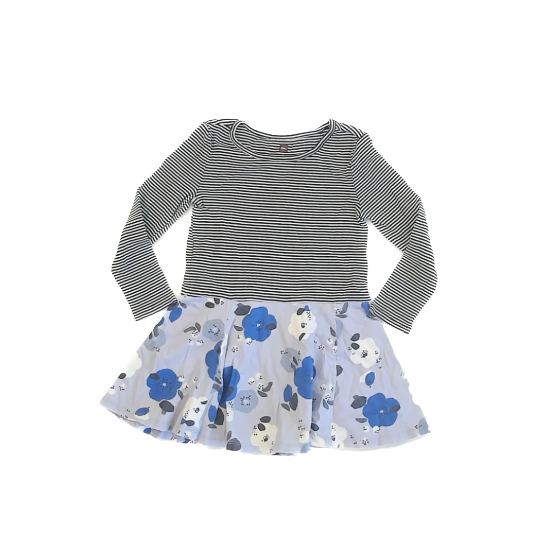 Tea Collection Girls Blue Dress Size: 4T Blue