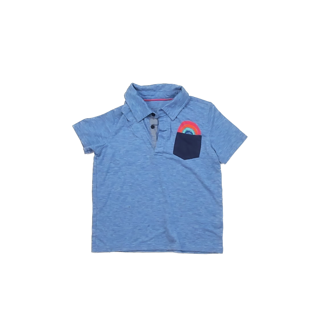 Andy & Evan Boys Blue Polo Shirt Size: 6 Years Blue
