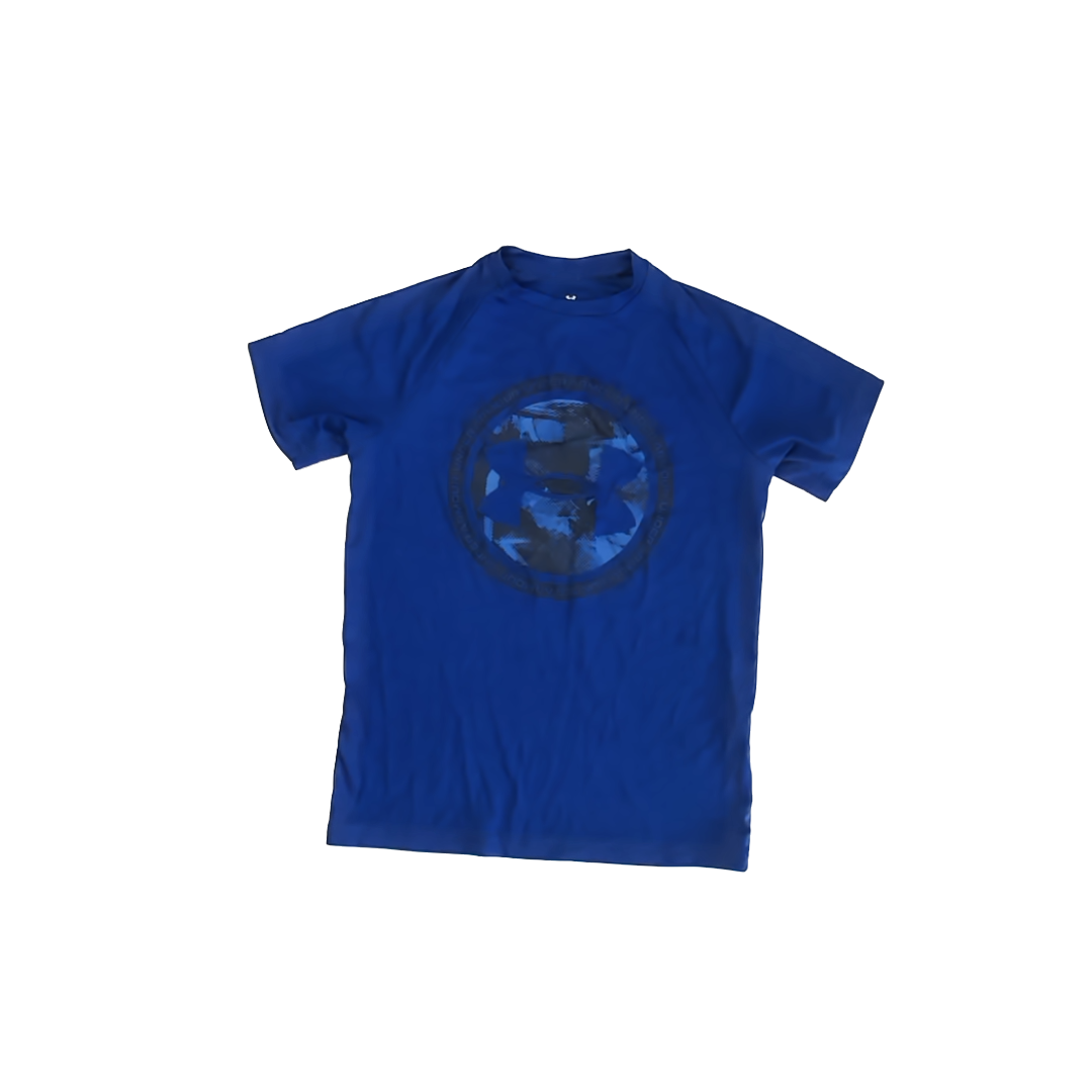Under Armour Boys Blue Athletic Top Size: 10-12 Years (YM) Blue