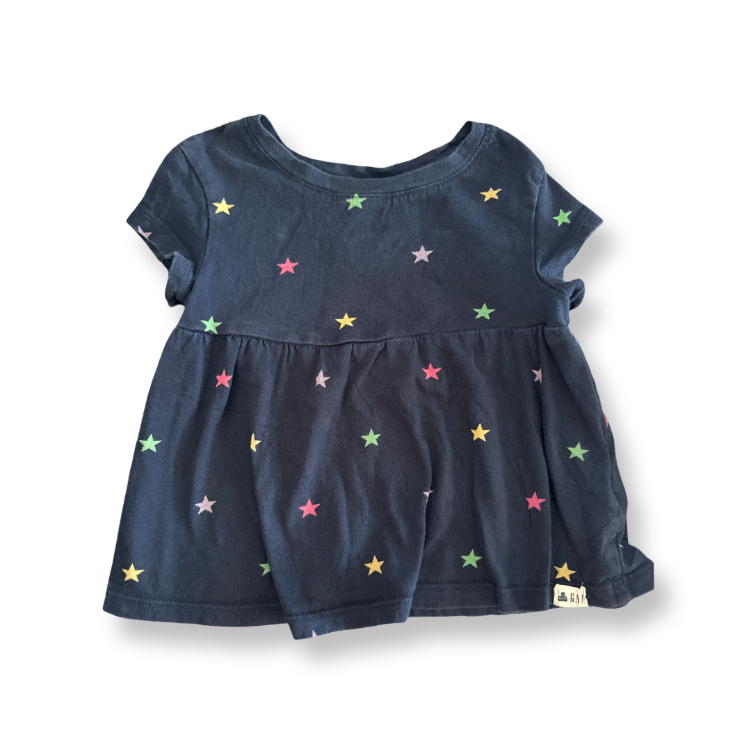 Gap Girls Blue T-Shirt Size: Hearts Blue