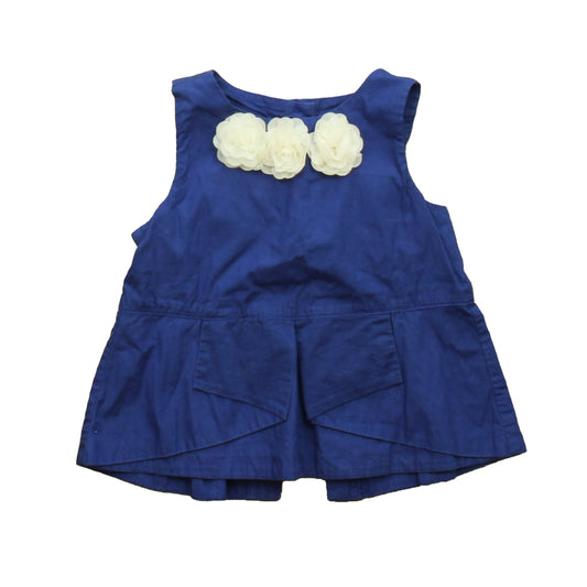 Janie and Jack Girls Blue Blouse Size: 3T Blue