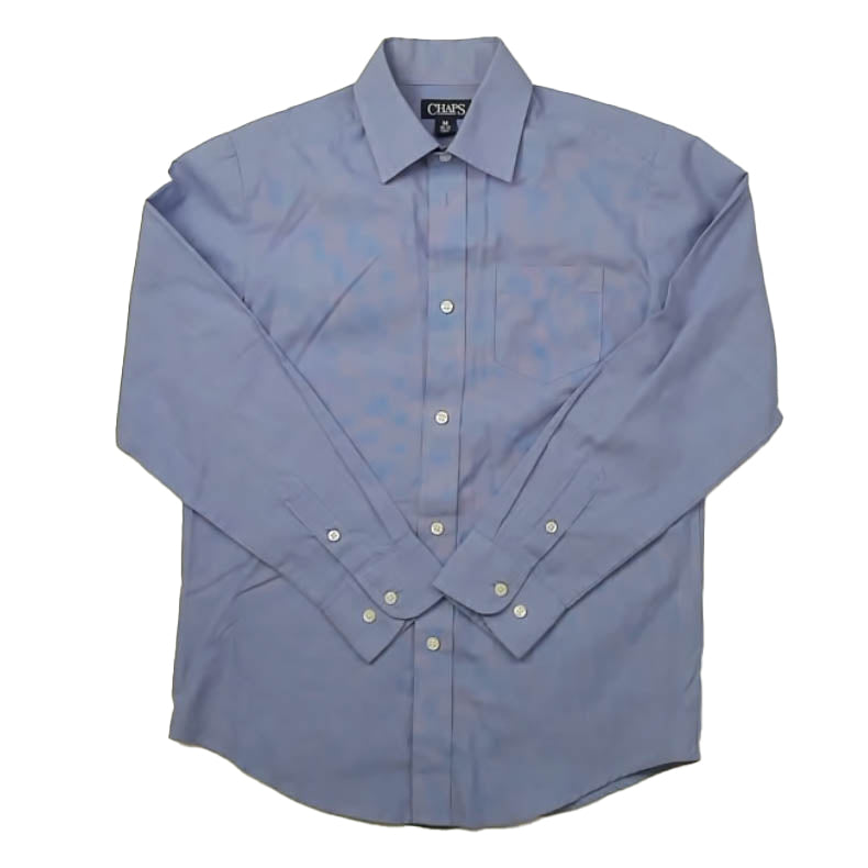 Chaps Boys Blue Button Down Long Sleeve Size: 10-12 Years Blue