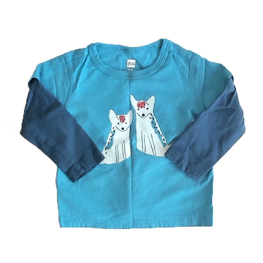Tea Boys Blue Long Sleeve T-Shirt Size: 9-12 Months Blue