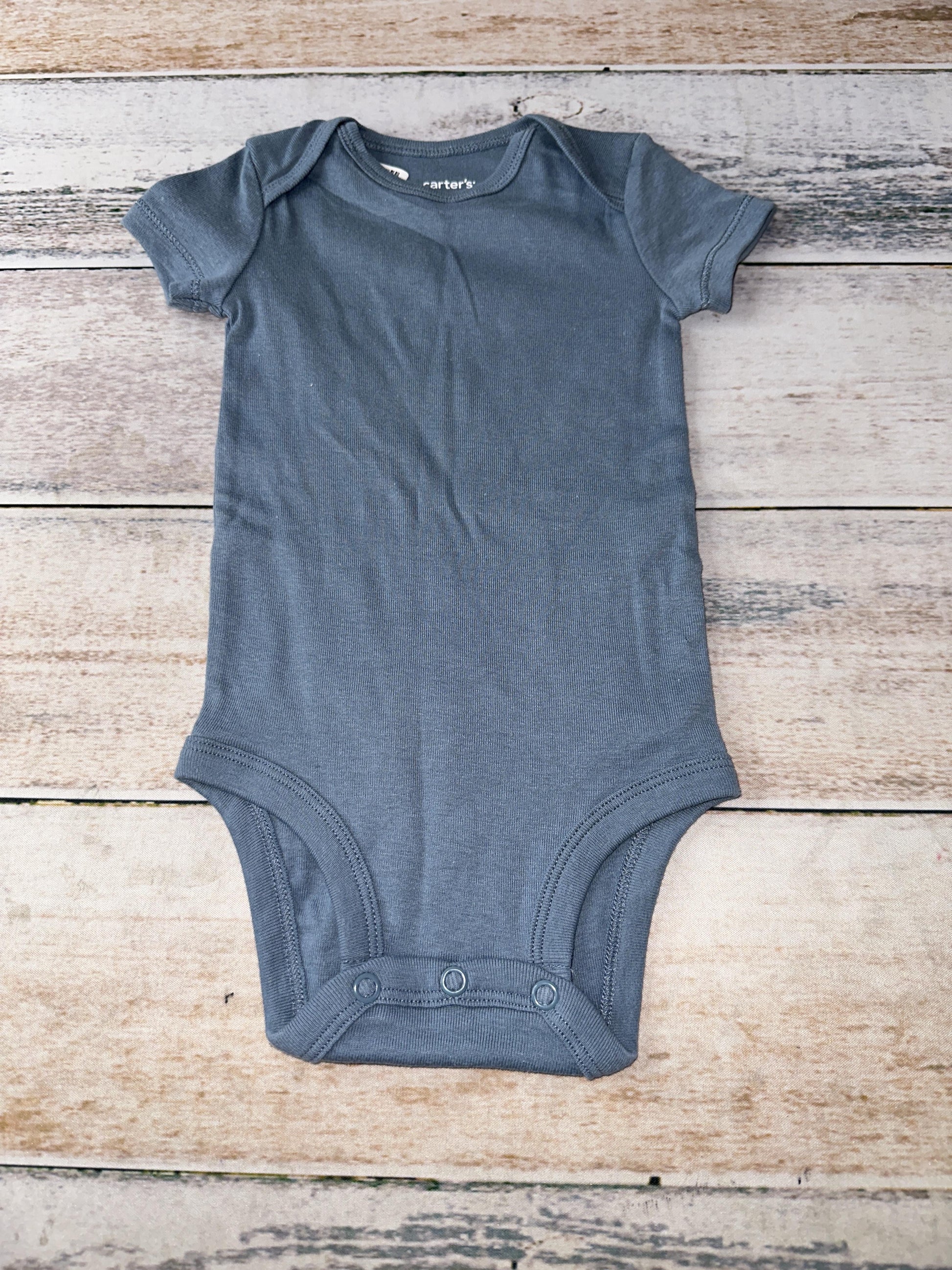 Carters Unisex Blue Onesie Size: 6 months Blue