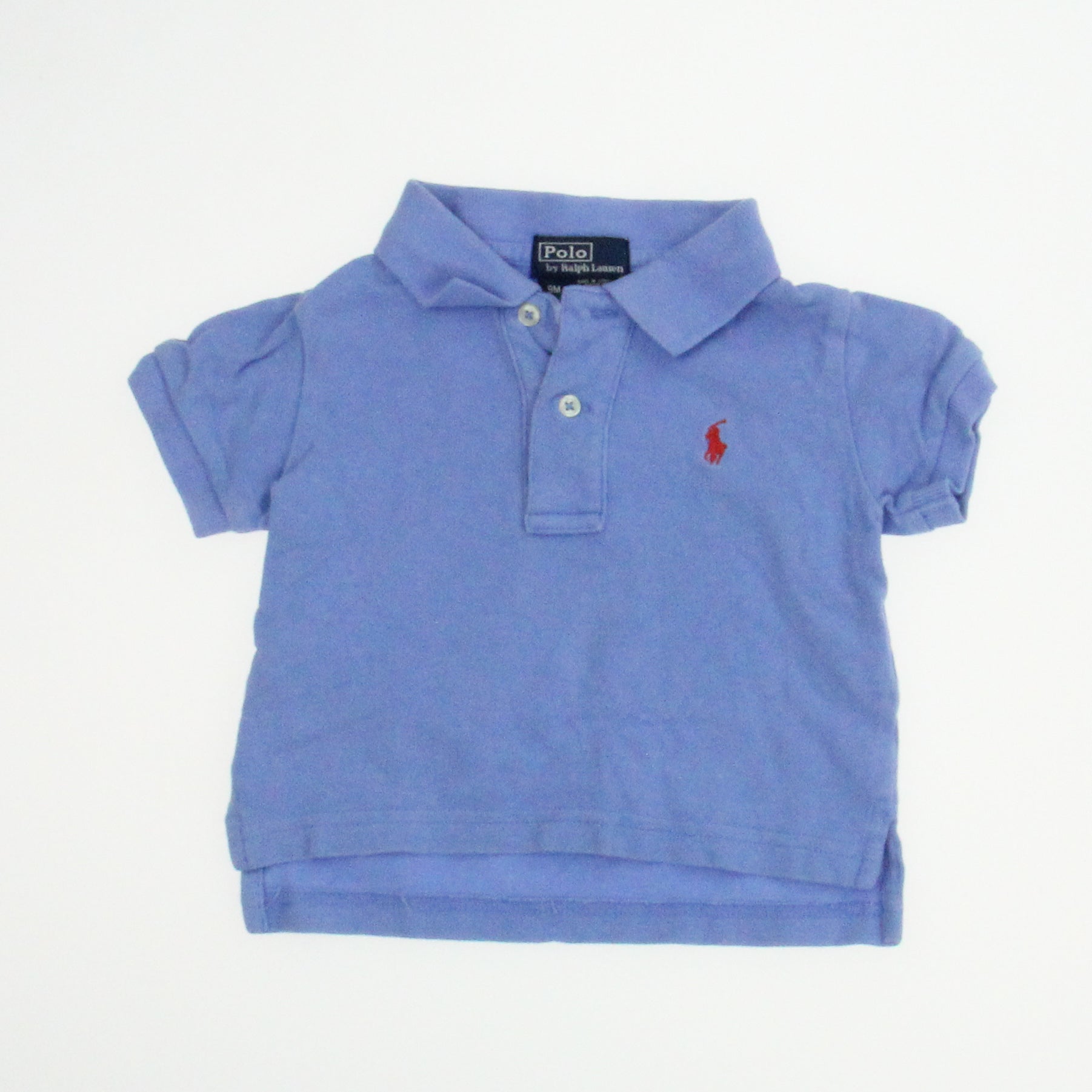 Ralph Lauren Boys Blue Polo Shirt Size: 9 Months Blue