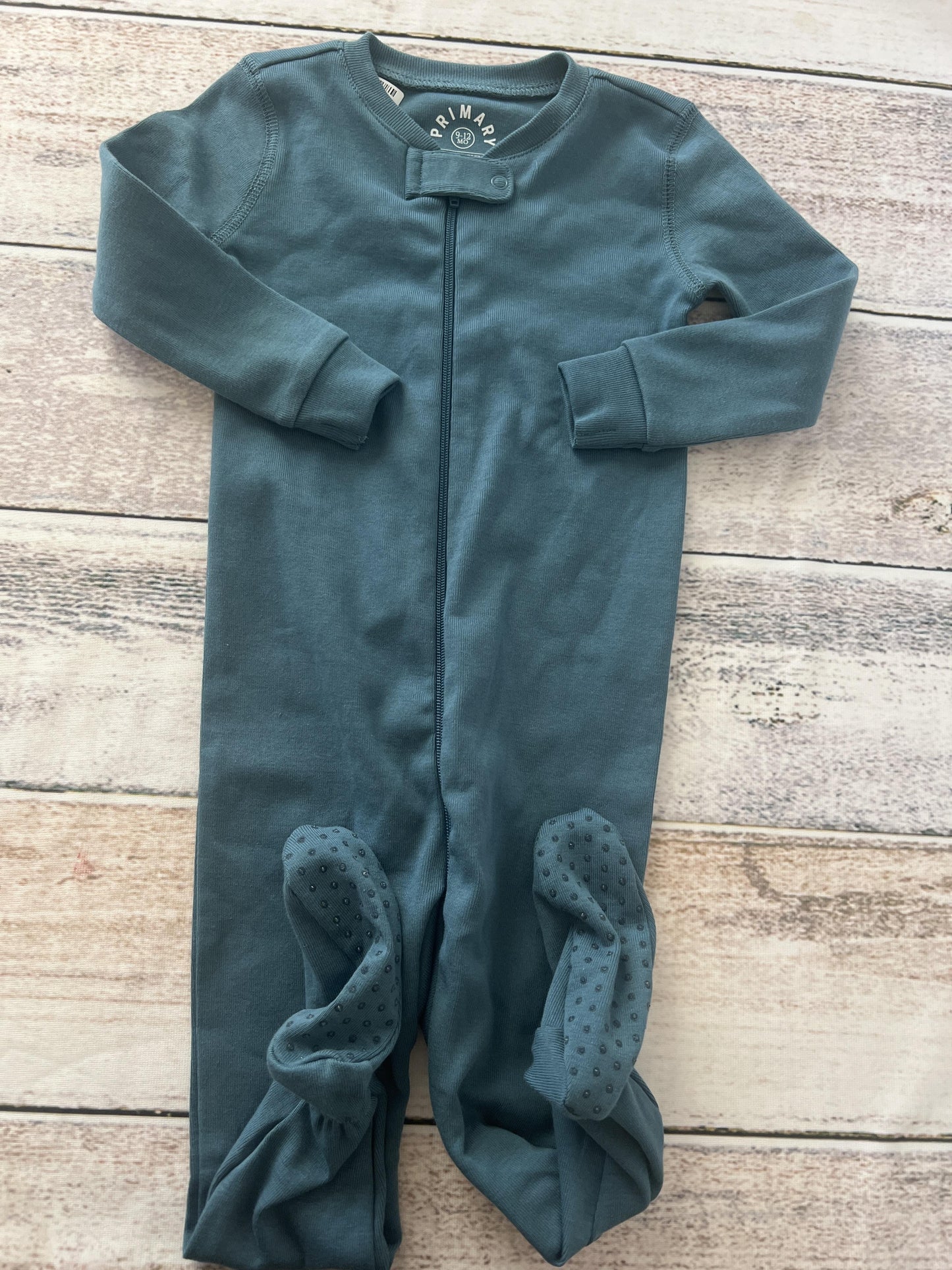 Primary Unisex Blue Pajamas Size: 9-12 Months Blue