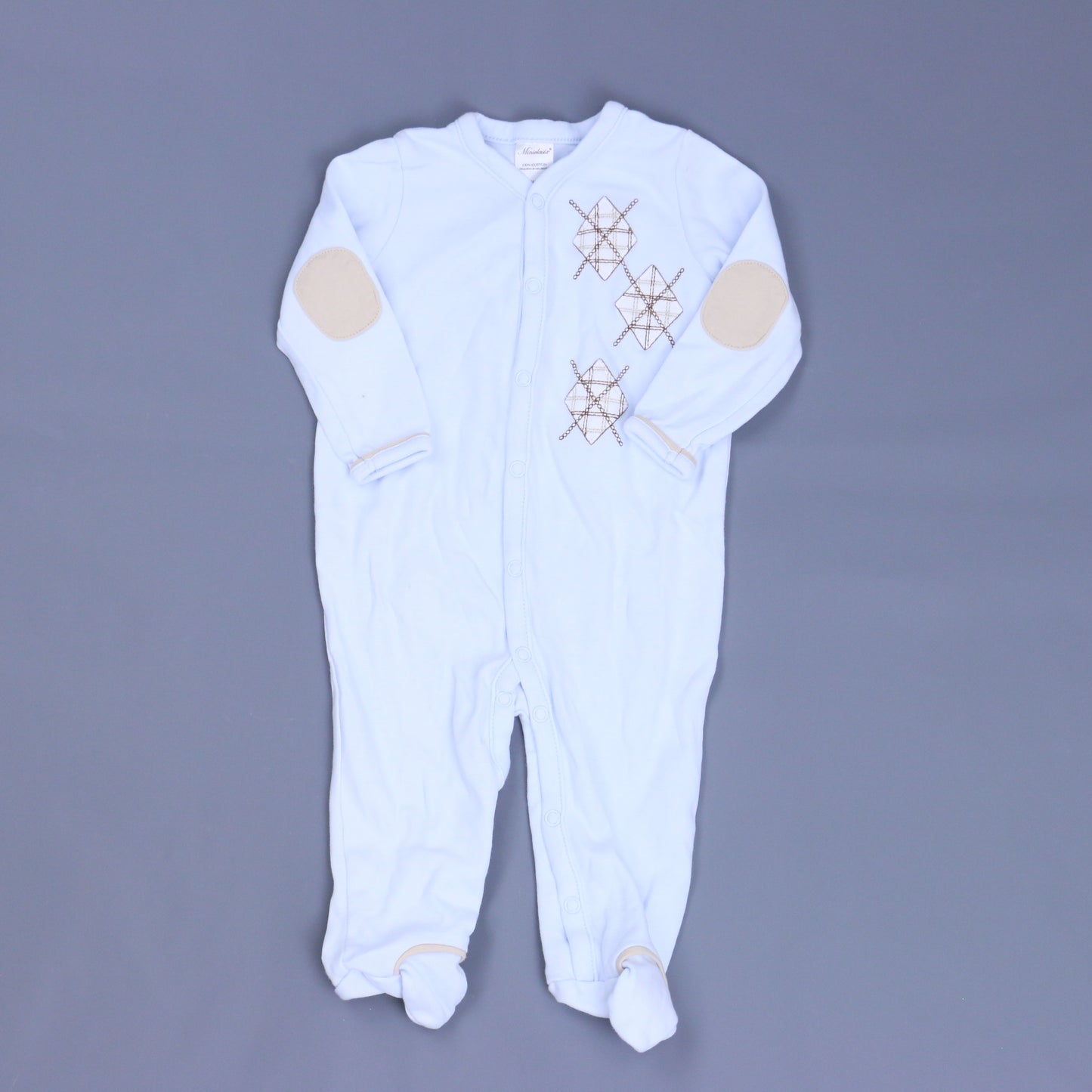 Miniclasix Boys Blue Long Sleeve Outfit Size: 6 Months Blue