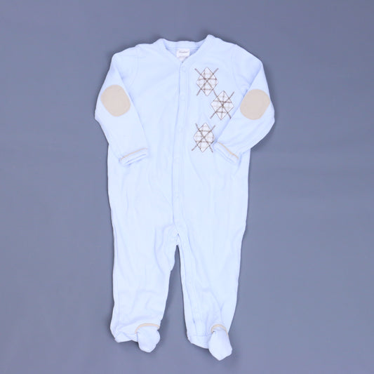 Miniclasix Boys Blue Long Sleeve Outfit Size: 6 Months Blue
