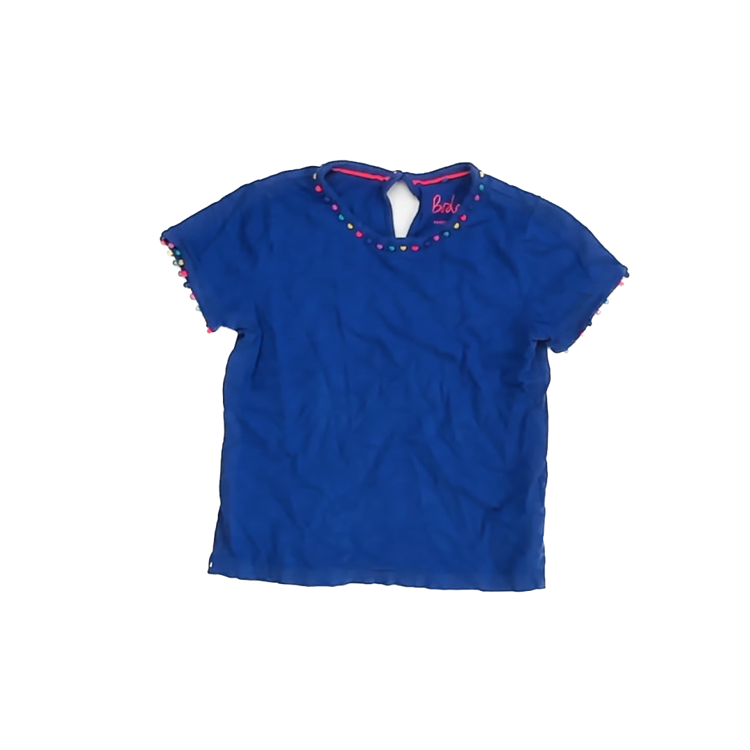 Boden Girls Blue T-Shirt Size: 5-6 Years Blue