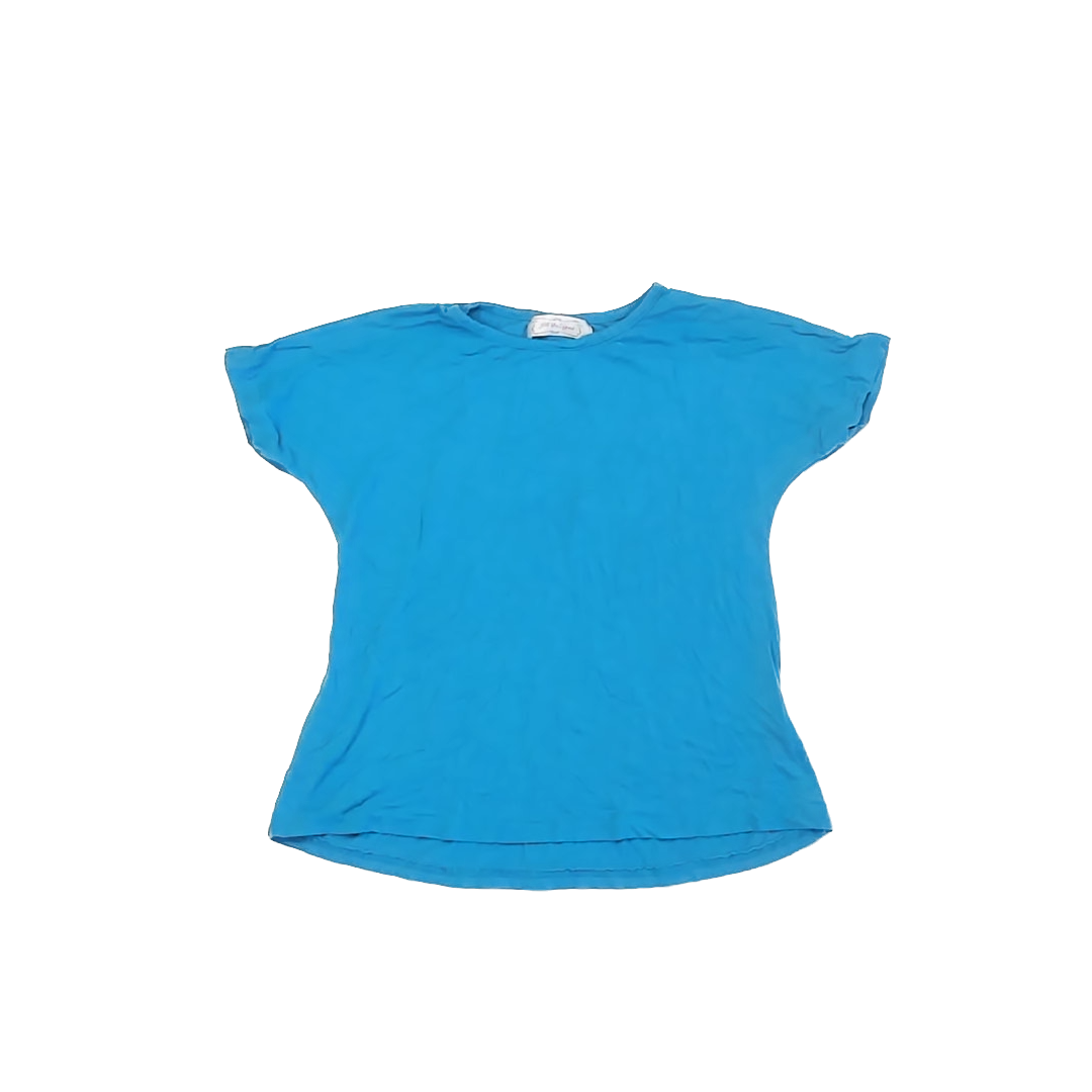 JR DeZigns Girls Blue Short Sleeve Shirt Size: 4-5T Blue