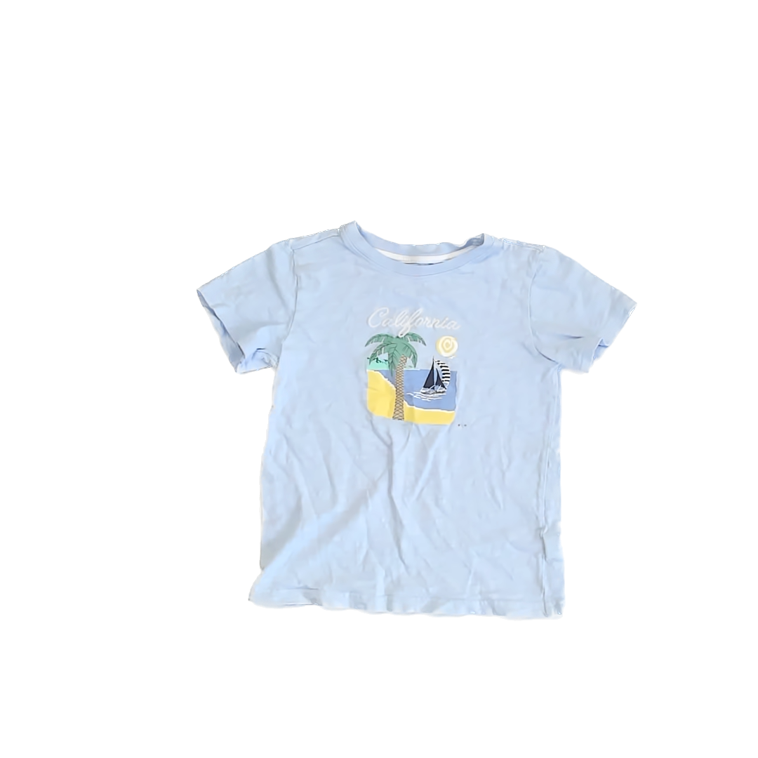 Janie and Jack Boys Blue T-Shirt Size: 6 Years Blue