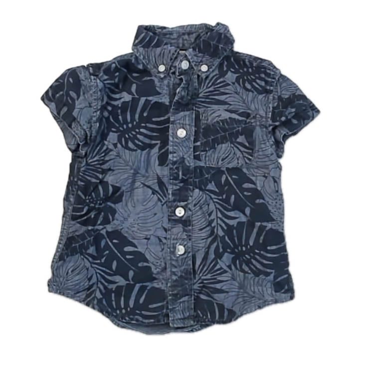 Crewcuts Boys Blue Button Down Short Sleeve Size: 2T Blue