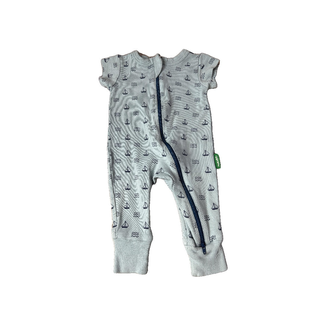 Unisex Blue Romper Size: 3-6 months Blue