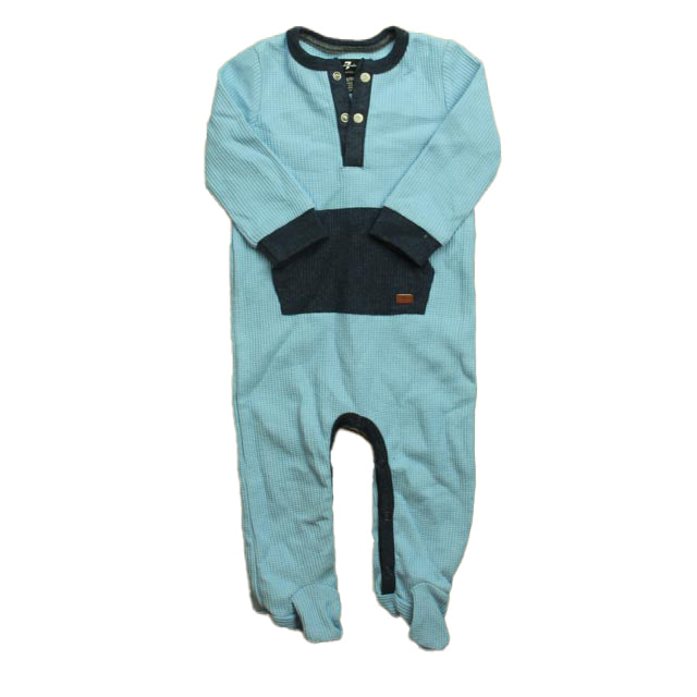 7 for all Mankind Boys Blue Long Sleeve Outfit Size: 6-9 Months